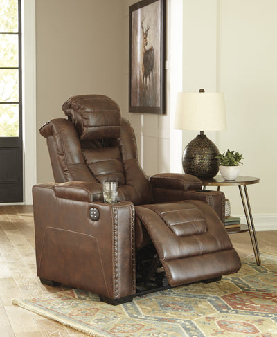 Owner's Box Thyme Power Recliner with Adjustable Headrest