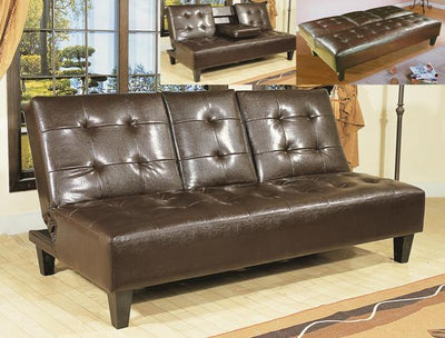 Bennett Adjustable Futon Sofa with Drop-Down Cup Holders