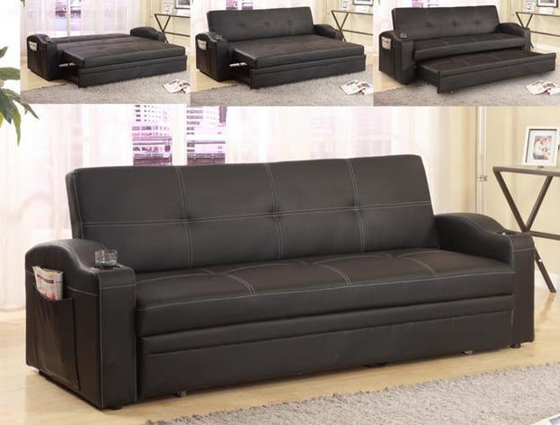 Easton Futon Sofa Bed with Cup Holders