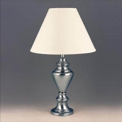 Chrome 28” Table Lamp, Set of 2