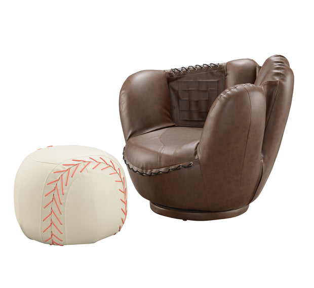 Baseball Glove Chair & Ottoman