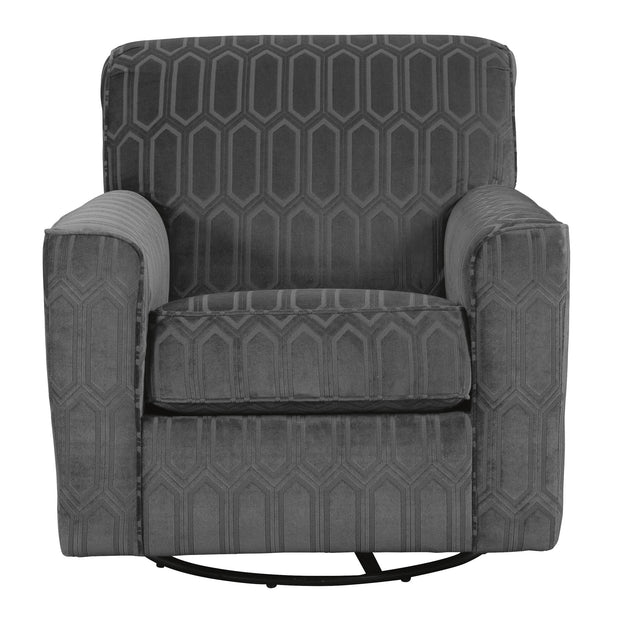 Zarina Graphite Swivel Accent Chair