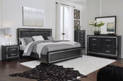 Kaydell Black LED Panel Bedroom Set