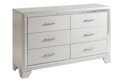 Lonnix Silver Finish Dresser