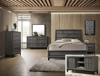 Akerson Gray Twin Panel Bed
