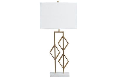 Edsel Champagne/White Table Lamp