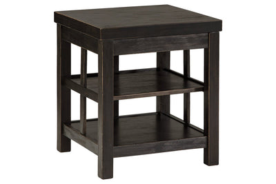 Gavelston Rubbed Black End Table