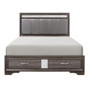 Luster Gray Storage Platform Bedroom Set