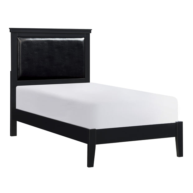Seabright Black Twin Panel Bed