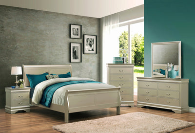 Louis Philip Champagne Sleigh Bedroom Set Louis Philip Champagne Sleigh Bedroom Set