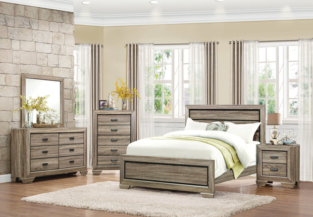 Beechnut Brown Queen Panel Bed