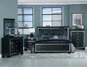 Allura Black LED Panel Bedroom Set