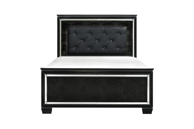 Allura Black LED Panel Bedroom Set