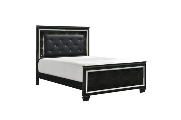 Allura Black LED Panel Bedroom Set
