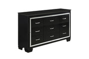 Allura Black LED Panel Bedroom Set