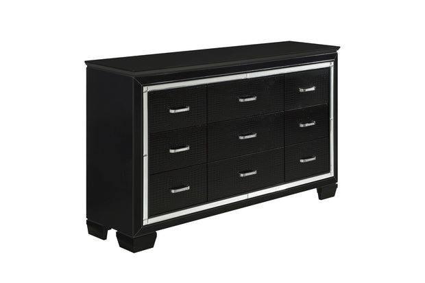 Allura Black LED Panel Bedroom Set