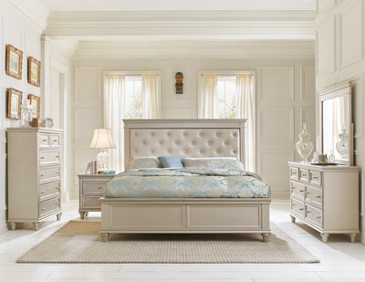 Celandine Silver Panel Bedroom Set