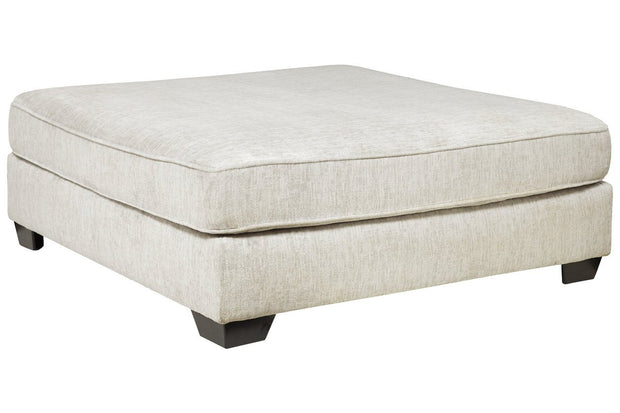 Rawcliffe Parchment Oversized Accent Ottoman