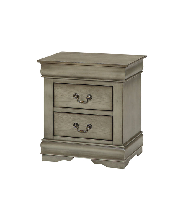 Louis Philip Gray Nightstand