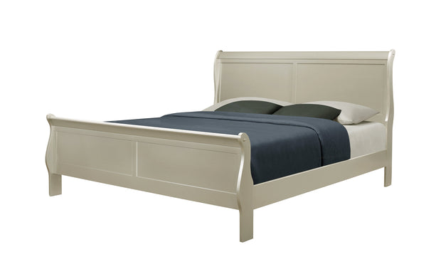 Louis Philip Champagne King Sleigh Bed