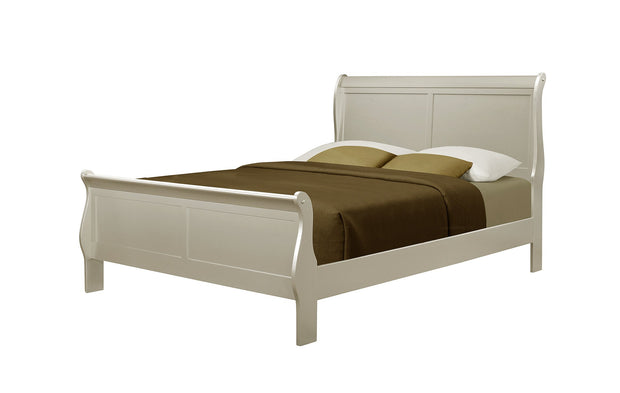 Louis Philip Champagne Queen Sleigh Bed