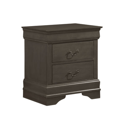 Louis Philip Stained Gray Nightstand