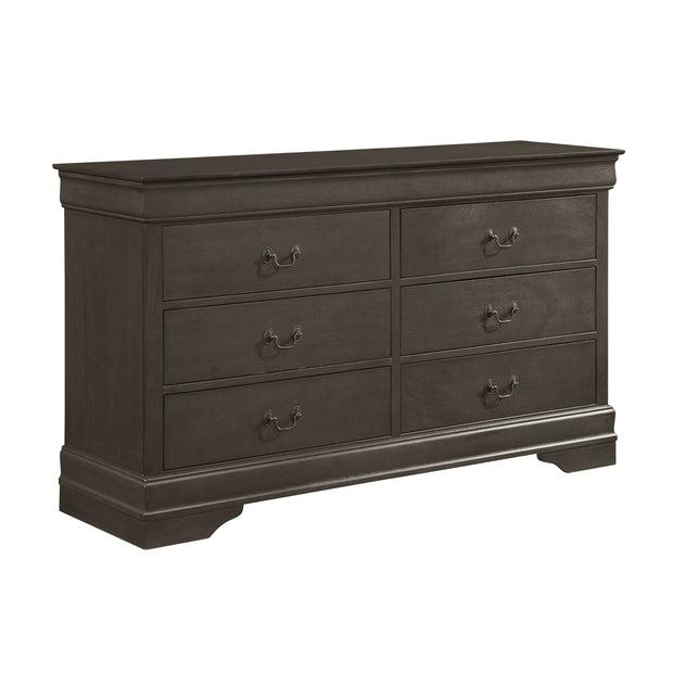 louis philippe dresser grey American Wholesale Furniture Louis Philippe Gray Dresser