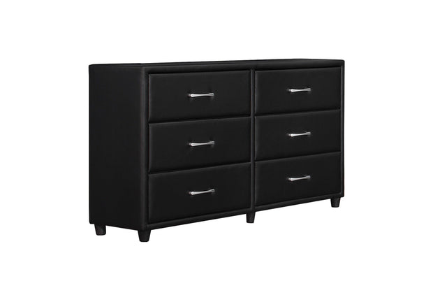 Lorenzi Black Vinyl Dresser