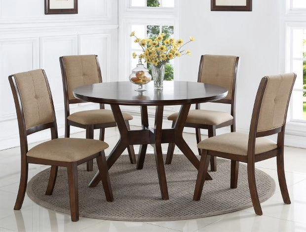 Barney Brown Round Dining Table