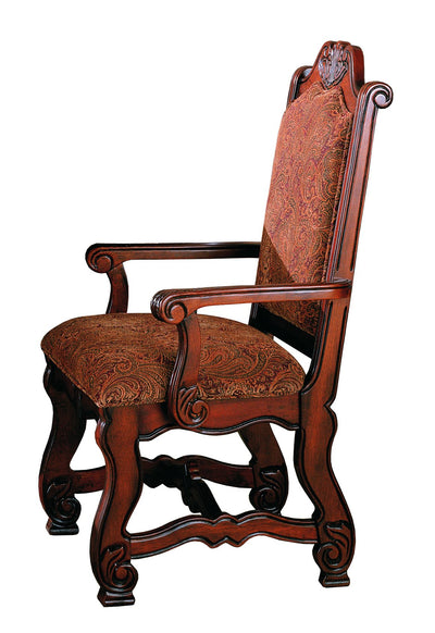 Neo Renaissance Brown Arm Chair, Set of 2