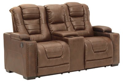 Owner's Box Thyme Power Reclining Loveseat with Console