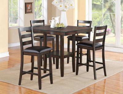 Tahoe Brown 5-Piece Counter Height Dining Set