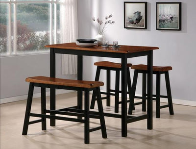 Taylor Brown/Black 4-Piece Counter Height Set