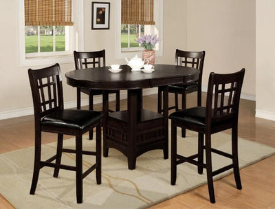 Hartwell Brown Extendable Oval Counter Height Table