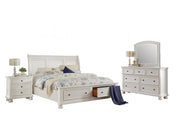 Laurelin White Storage Platform Bedroom Set