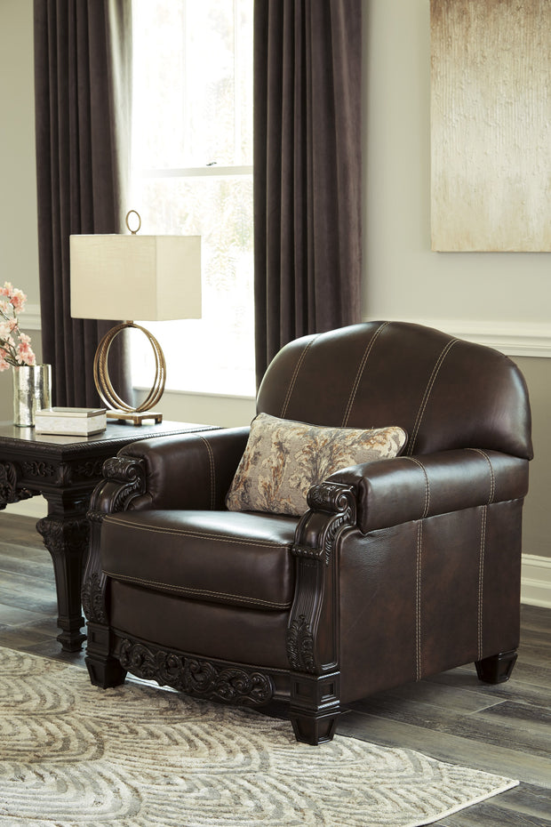 Embrook Chocolate Leather Chair