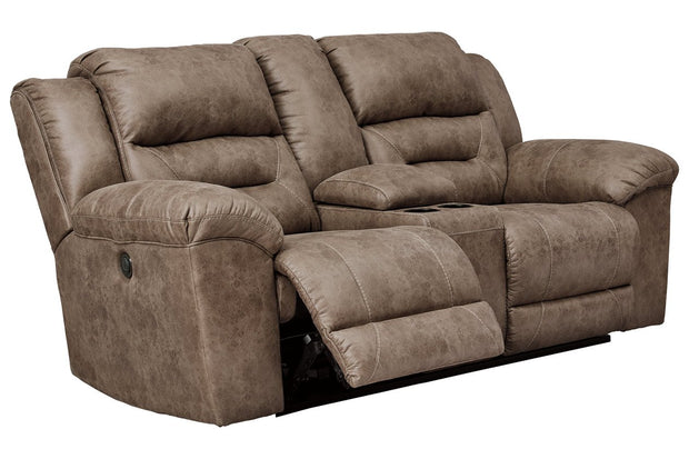 Stoneland Fossil Power Reclining Loveseat with Console