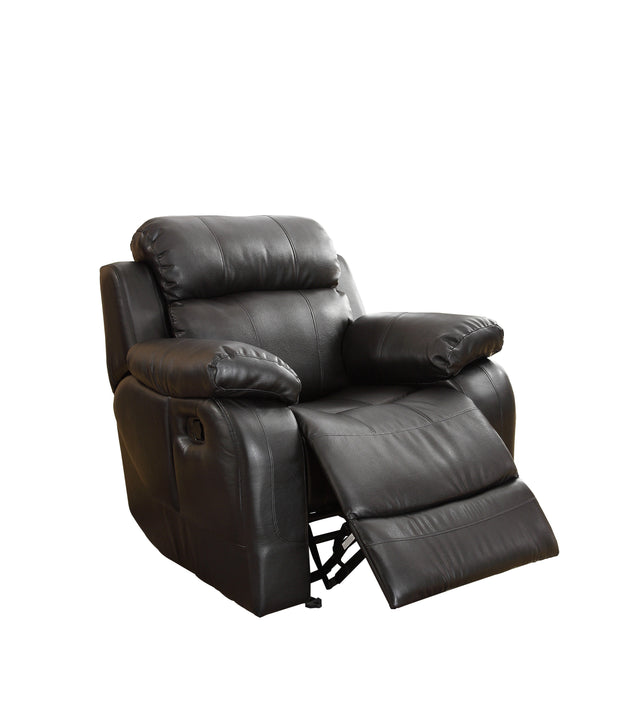 Marille Black Bonded Leather Reclining Chair