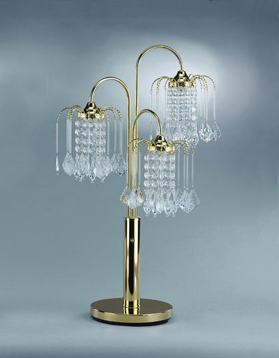 Rain Drop Gold 34" Table Lamp