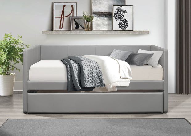Adra Gray Twin Daybed with Trundle