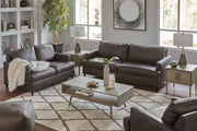 Hettinger Ash Leather Living Room Set