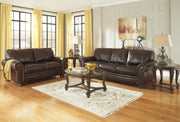Banner Coffee Leather Living Room Set