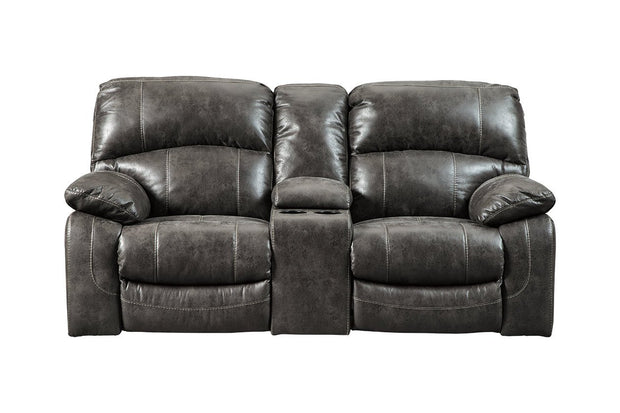 Dunwell Steel Power Reclining Loveseat with Console