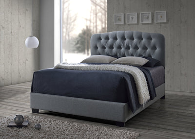 Tilda Light Gray Upholstered King Bed