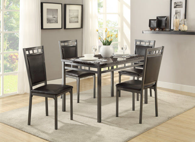 Olney Faux Marble Top 5-Piece Dining Room Set ***