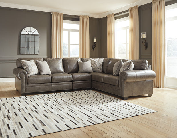 Roleson Quarry Leather RAF Sectional