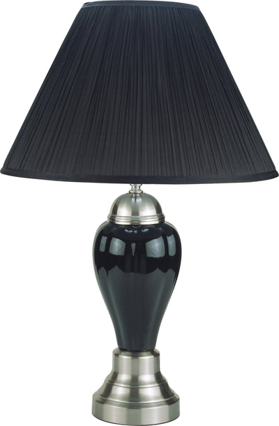 Porcelain Black 26" Table Lamp