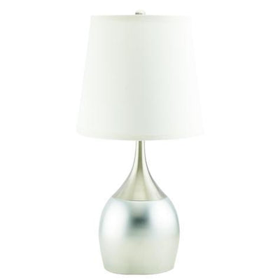 3-Way Touch Silver 24" Table Lamp, Set of 2