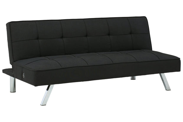 Santini Black Flip Flop Armless Sofa