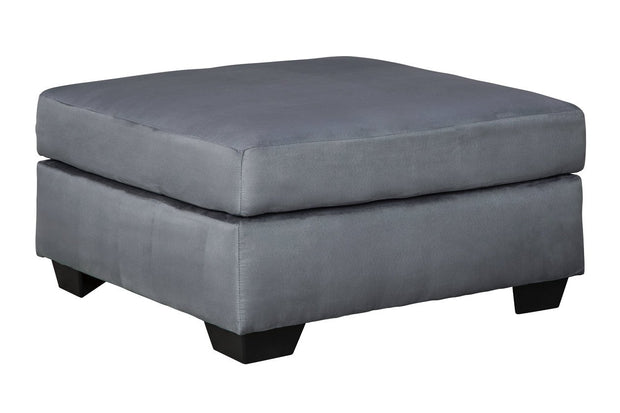Darcy Steel Oversized Accent Ottoman